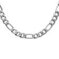 Chaine sur Artemare : Collier en acier satin&eacute; 1+3 5mm - 50cm
