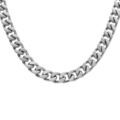 Chaine sur Artemare : Collier en acier satin&eacute; maille gourmette 6mm - 55cm