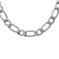 Collier en acier satin&eacute; 1+1 7mm - 50cm