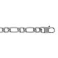 Chaine sur Artemare : Bracelet en acier satin&eacute; 1+1 7mm - 21cm