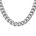 Chaine sur Artemare : Collier en acier satin&eacute; maille gourmette 8mm - 50cm
