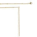Collier en acier dor&eacute; sautoir ou cha&icirc;ne de ventre avec boules - 65.5+20.5cm
