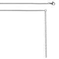 Chaine sur Artemare : Collier en acier sautoir ou cha&icirc;ne de ventre maille gourmette 65.5+20.5cm