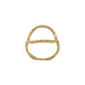 Bague en acier dor&eacute;, cercle martel&eacute; Artemare