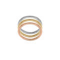 Bagues sur Artemare : Bague en acier bicolore 3 anneaux