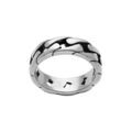 Bague en acier patin&eacute; forme maille 6mm