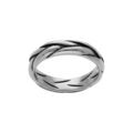 Bagues sur Artemare : Bague en acier patin&eacute; forme tresse 4mm