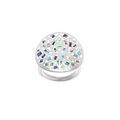 Bagues sur Artemare : Bague Stella Mia ronde en acier r&eacute;sine et nacre multicouleur