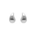 Boucles d'oreille tige en argent rhodi&eacute; de forme goutte Artemare