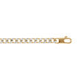 Chaine sur Artemare : Bracelet en argent dor&eacute; maille gourmette diamant&eacute;e 5mm - 19cm