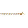 Bracelet en argent dor&eacute; maille gourmette diamant&eacute;e 6mm - 20cm Artemare