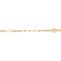 Bracelet en argent dor&eacute; chapelet boules diamant&eacute;es - 16+4cm Artemare