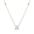 Colliers sur Artemare : Collier en argent dor&eacute; pendant goutte oxyde blanc - 38+5cm
