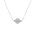 Colliers sur Artemare : Collier en argent rhodi&eacute; boule givr&eacute;e - 38+5cm