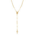 Colliers sur Artemare : Collier en argent dor&eacute; chapelet avec boules diamant&eacute;es - 45+5cm