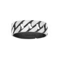 Bagues sur Artemare : Bague r&eacute;glable en argent patin&eacute; maille gourmette 7mm
