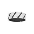 Bague r&eacute;glable en argent patin&eacute; ruban 7mm trait en biais