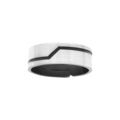 Bagues sur Artemare : Bague r&eacute;glable en argent patin&eacute; ruban 7mm trait horizontal