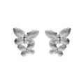 Boucles d'oreille tige en acier papillon double Artemare