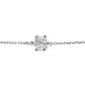 Bracelet en acier solitaire oxyde blanc 6mm - 16+3cm