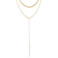 Colliers sur Artemare : Collier en acier dor&eacute; cravate (13cm) - 35+5.5cm