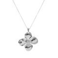Collier en acier pendentif fleur 4 p&eacute;tales - 40+5cm Artemare