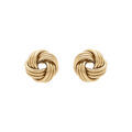 Boucles d'oreille sur Artemare : Boucles d'oreille tige en argent dor&eacute; noeud d'amour 6 mm