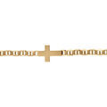 Bracelet en vermeil maille marine croix plate lisse - 19cm