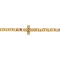Bracelet en vermeil maille marine croix plate lisse diamant&eacute; etoile - 19cm Artemare