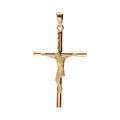 Pendentifs sur Artemare : Pendentif en vermeil croix avec J&eacute;sus Christ 34 x 22mm