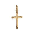 Pendentifs sur Artemare : Pendentif croix en vermeil stri&eacute; 22mm