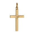 Pendentifs sur Artemare : Pendentif croix en vermeil grand mod&egrave;le diamant&eacute; etoile 27mm