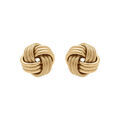 Boucles d'oreille sur Artemare : Boucles d'oreille tige en argent dor&eacute; noeud d'amour 9 mm