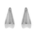 Boucles d'oreille tige en argent rhodi&eacute; dim 12 mm