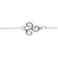 Bracelet en argent rhodi&eacute; triskel 10mm - 14.5+4cm Artemare