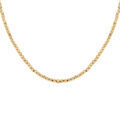 Collier en argent dor&eacute; boules diamant&eacute;es -38+5cm