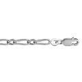 Chaine sur Artemare : Cha&icirc;ne en argent rhodi&eacute; 1+1 3mm - 55cm