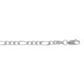 Chaine sur Artemare : Cha&icirc;ne en argent rhodi&eacute; 1+3 3mm - 60cm