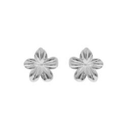 Boucles d'oreille tige en acier fleur de 15mm