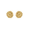 Boucles d'oreille sur Artemare : Boucles d'oreille tige en acier dor&eacute; fleur de 16mm