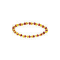 Bracelets sur Artemare : Bracelet extensible de jade jaune d'agate orange v&eacute;ritables et boules d'acier dor&eacute;