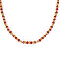 Colliers sur Artemare : Collier de jade jaune et d'agate orange v&eacute;ritable et boules en acier dor&eacute; - 38+5cm