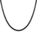 Cha&icirc;ne jaseron serr&eacute; en acier PVD noir 3mm - 55+10cm