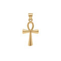 Pendentifs sur Artemare : Pendentif en plaqu&eacute; or croix de vie &eacute;gyptienne lisse 22mm x 16mm