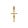 Pendentif en plaqu&eacute; or J&eacute;sus Christ sur croix 20mm x 10mm