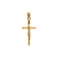 Pendentifs sur Artemare : Pendentif en plaqu&eacute; or J&eacute;sus Christ sur croix 20mm x 10mm