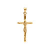 Pendentif en plaqu&eacute; or J&eacute;sus Christ sur croix 22mm x 12mm