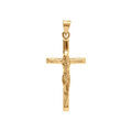 Pendentifs sur Artemare : Pendentif en plaqu&eacute; or J&eacute;sus Christ sur croix 22mm x 12mm