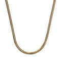 Chaine sur Artemare : Collier en vermeil cha&icirc;ne tube serpent pour coulissant - 43cm fermoir mousqueton