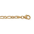 Cha&icirc;ne en vermeil maille hawai 1+1 4mm - 50cm Artemare